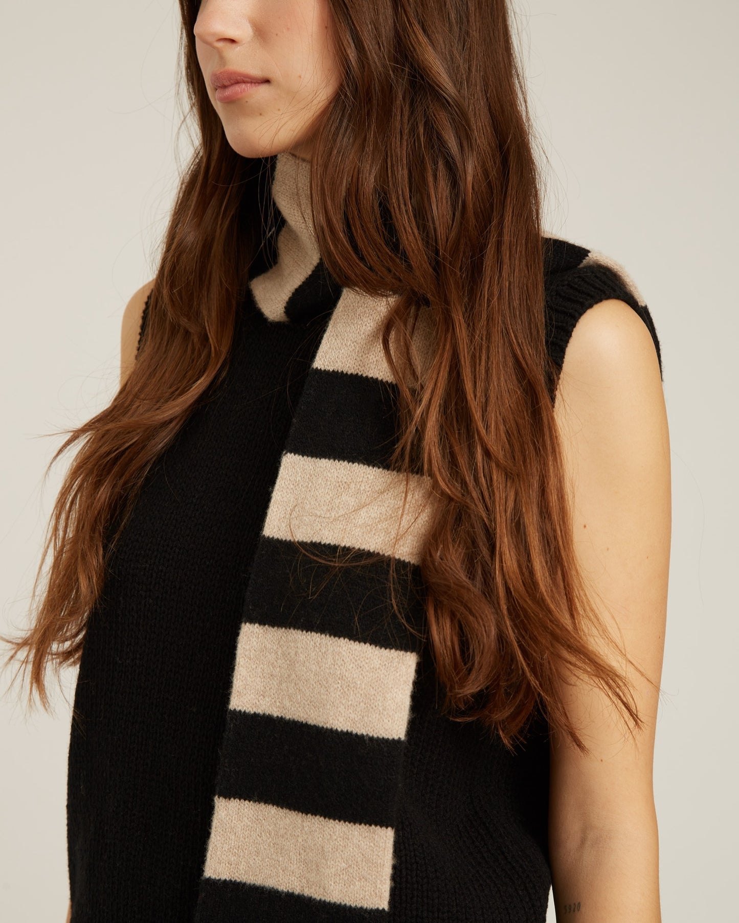 sweater sans manches en coton et cachemire DEVON