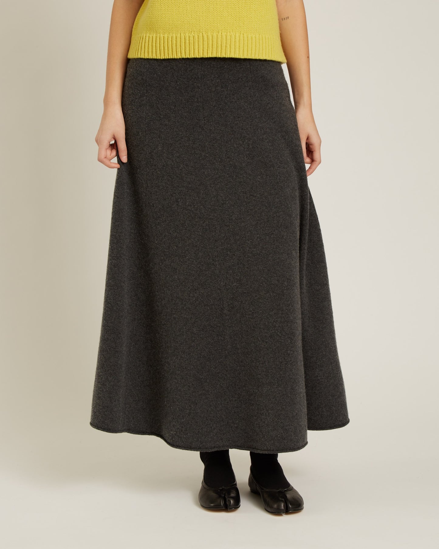 jupe en laine et cachemire THELMA