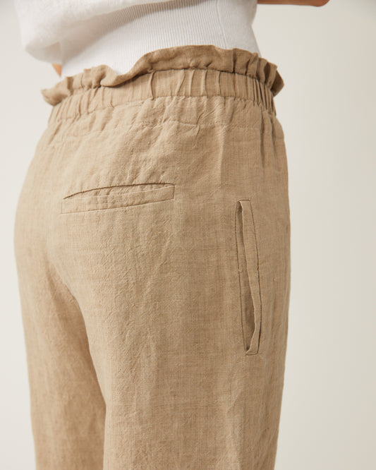 pantalon TERRA en crêpe de lin