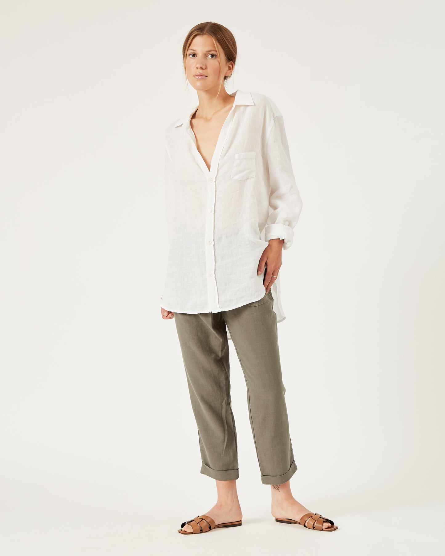 pantalon en coton lin et lyocell HAZEL