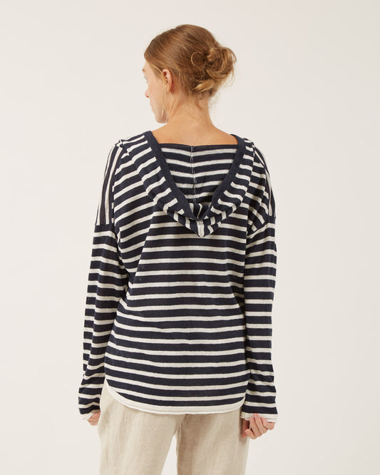 chandail à capuche en lin LOUISE