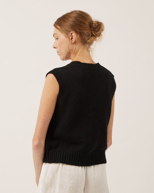 cardigan sans manches en coton WYNN