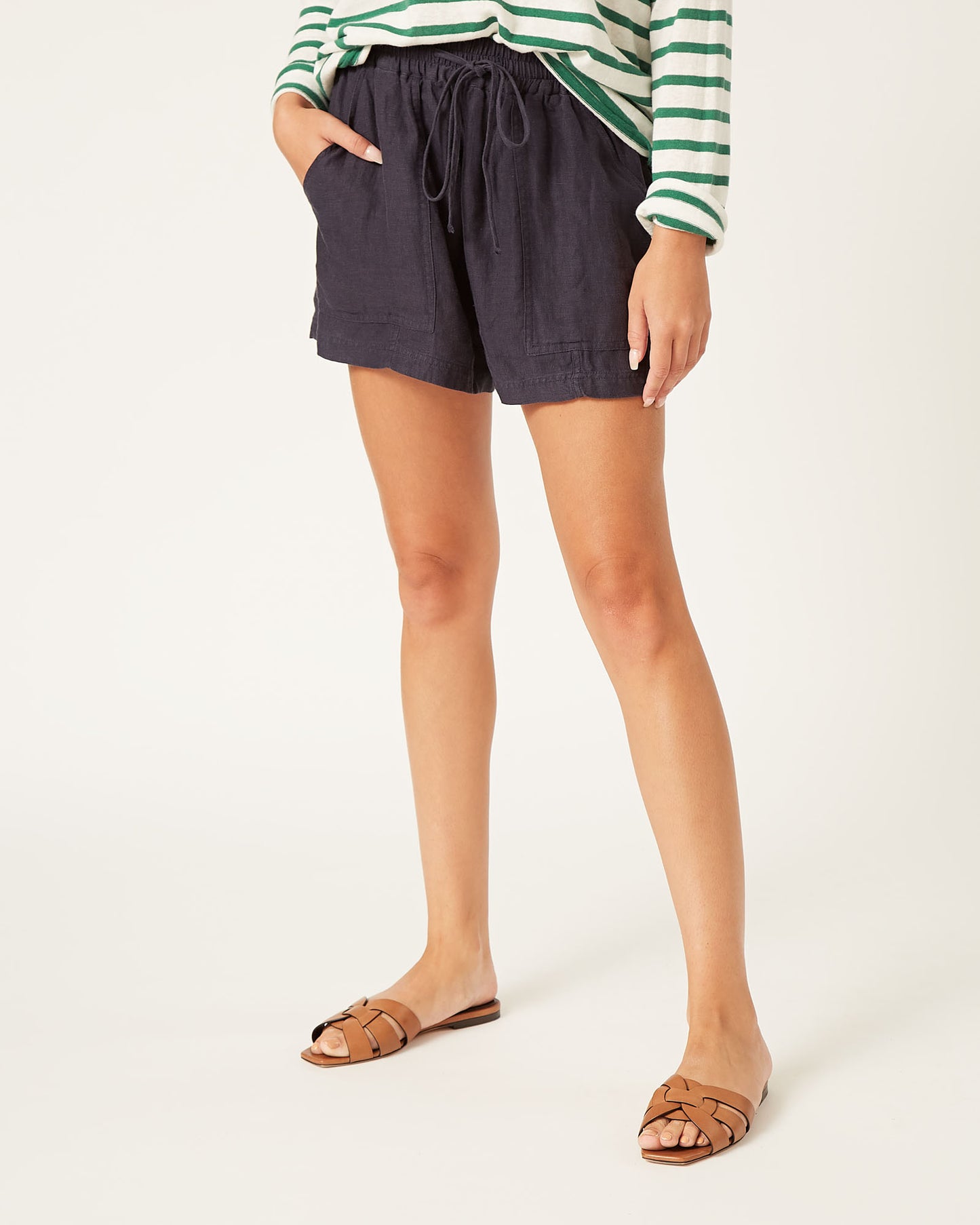 short en sergé de lin GABY