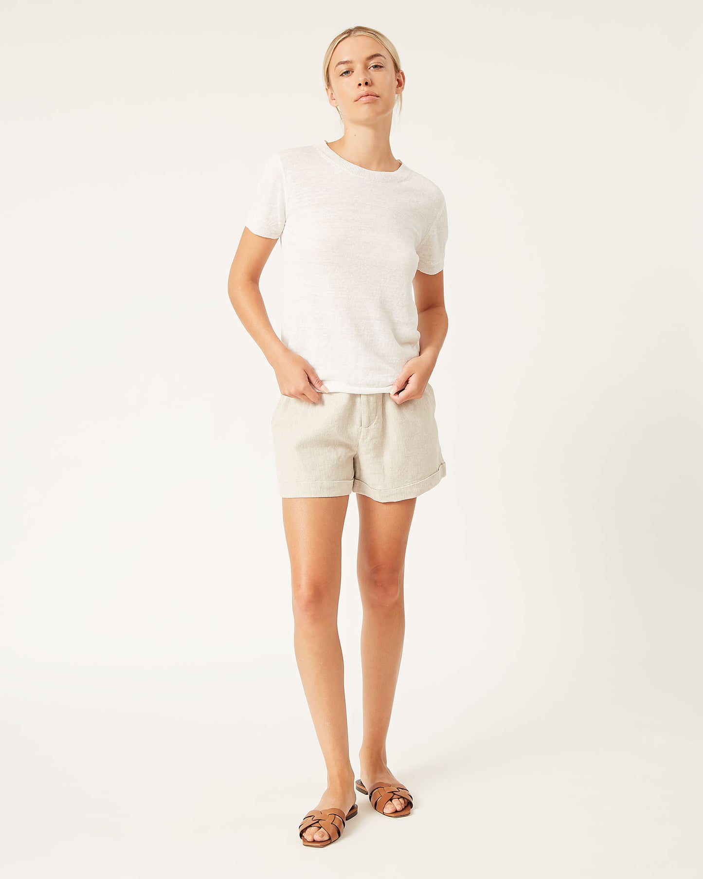 short en toile de lin JORDAN