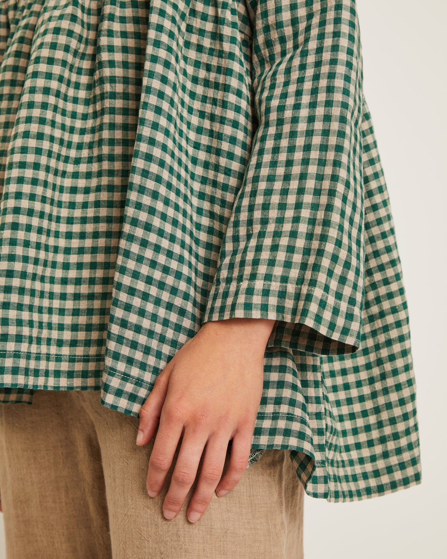 top en lin à petits carreaux vichy NEVAN