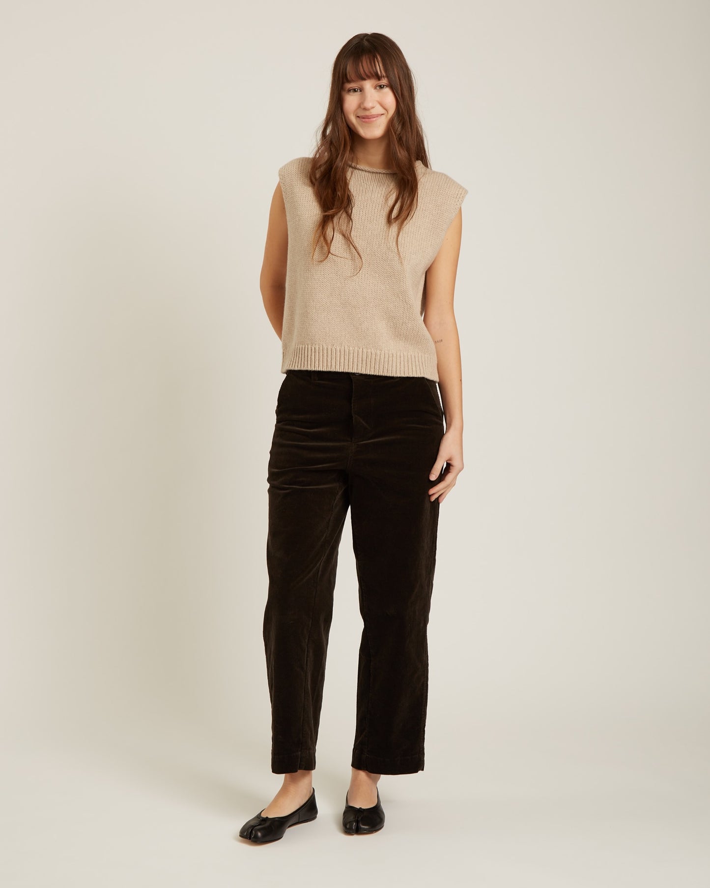 cardigan sans manches en laine FAYE