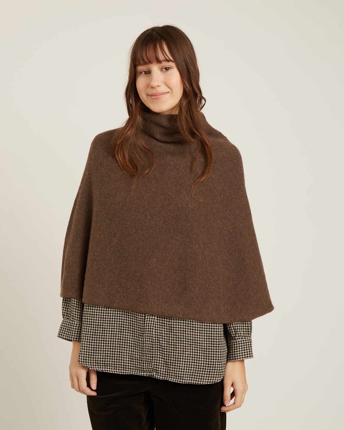 poncho en laine et cachemire CARLA