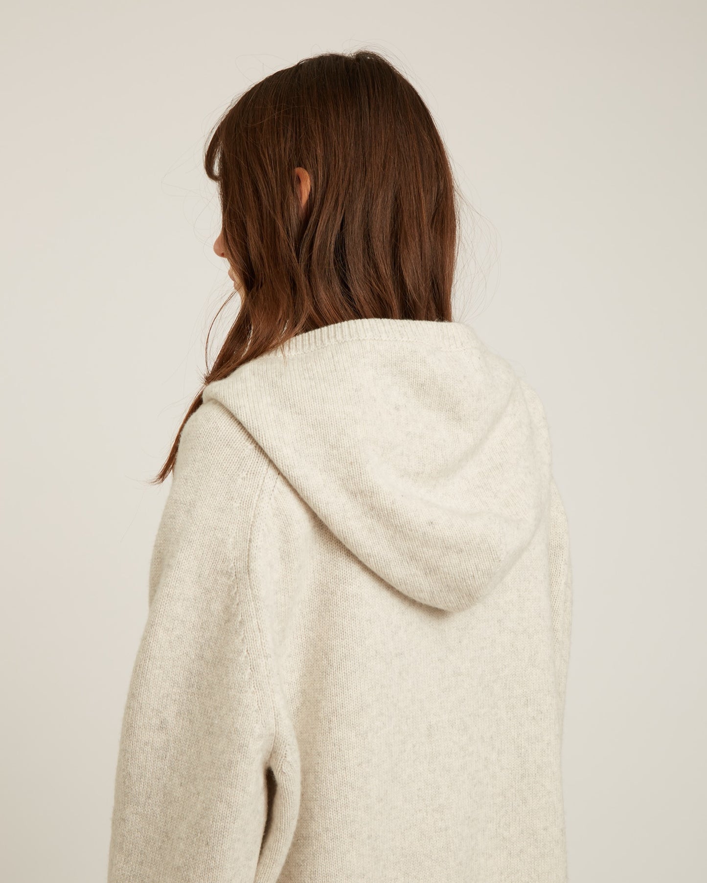 cardigan à capuche en laine et cachemire NOEMIE