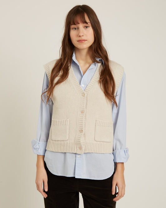 cardigan sans manches en laine MURA