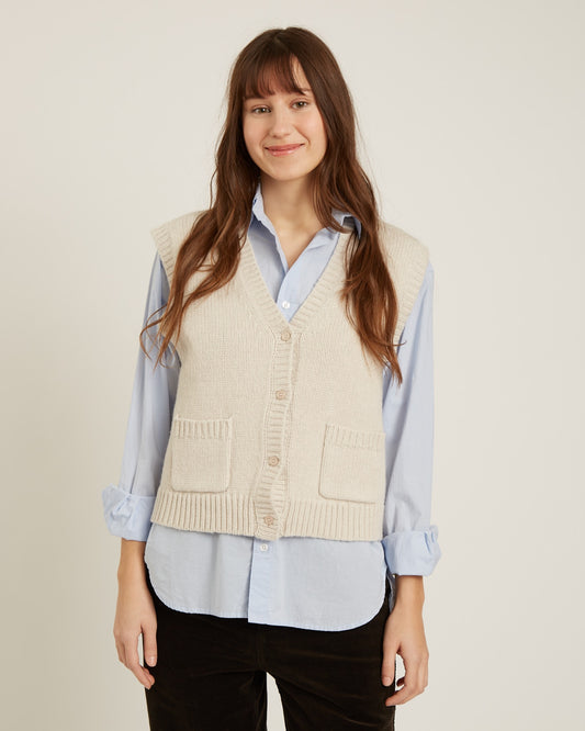 cardigan sans manches en laine MURA