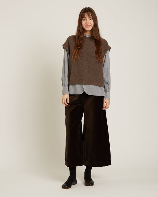 cardigan sans manches en laine NAHIDA