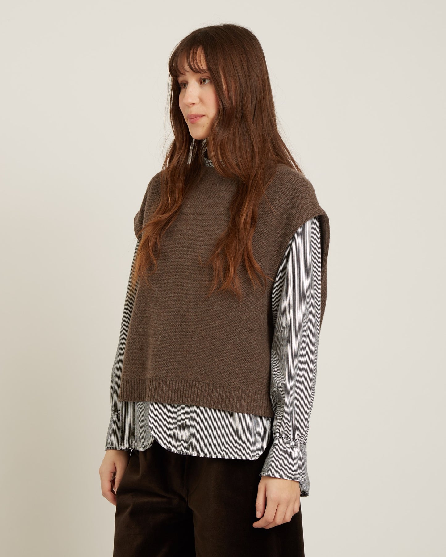 cardigan sans manches en laine NAHIDA