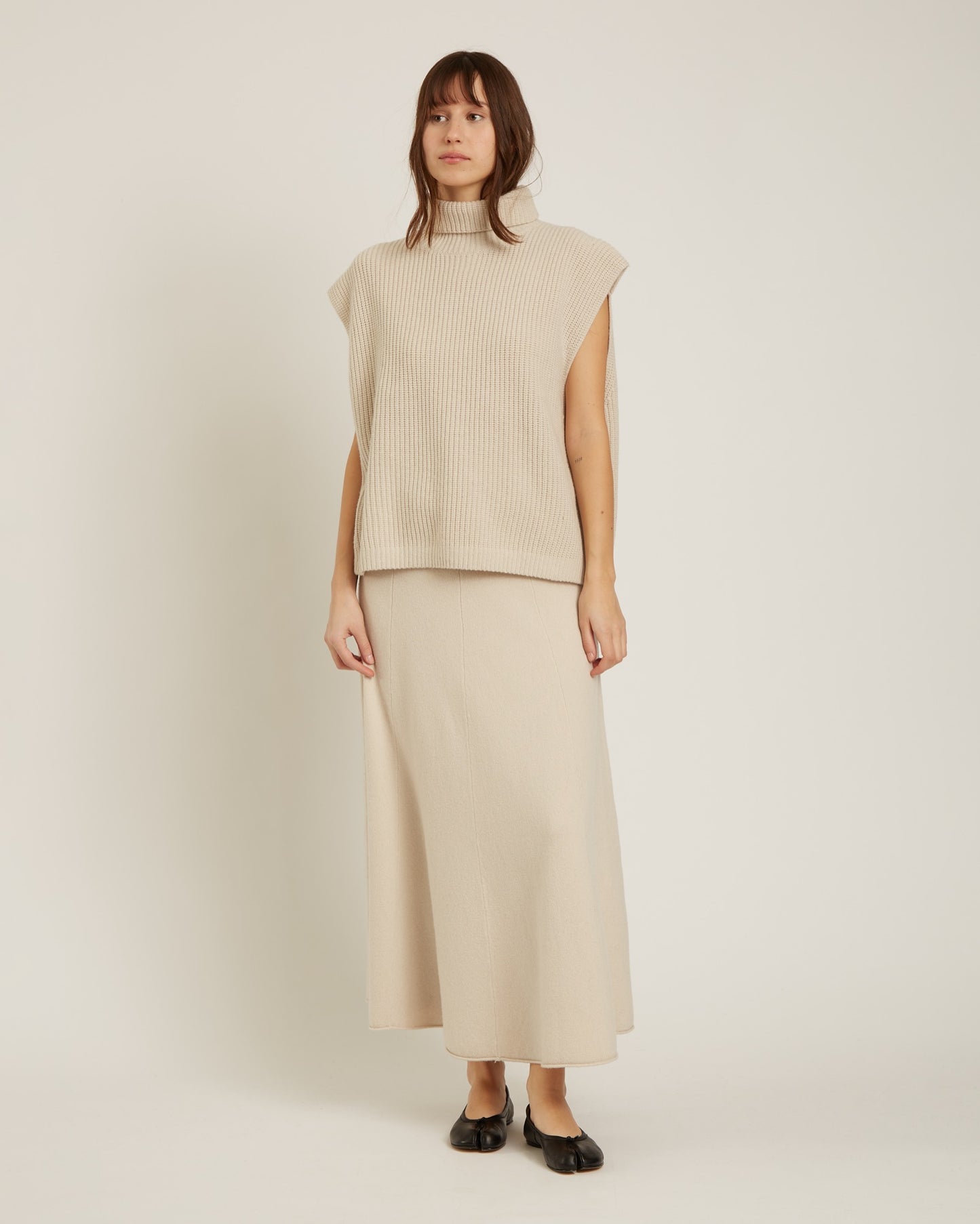 chandail sans manches en laine et cachemire MOSELLE