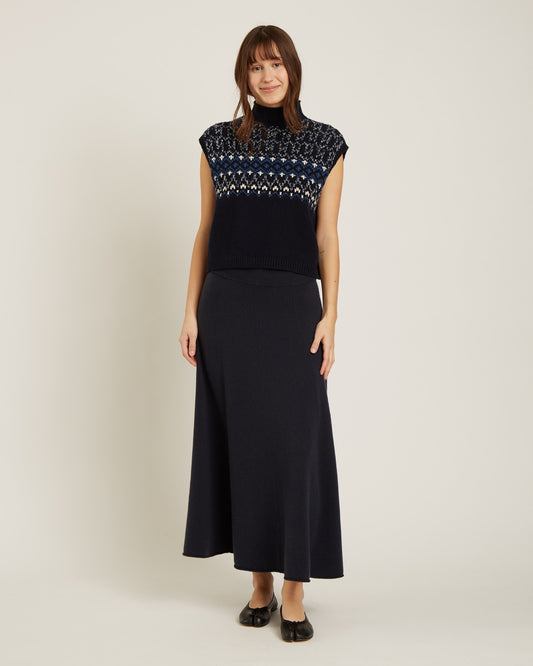 cardigan sans manches en coton et cachemire IRVING