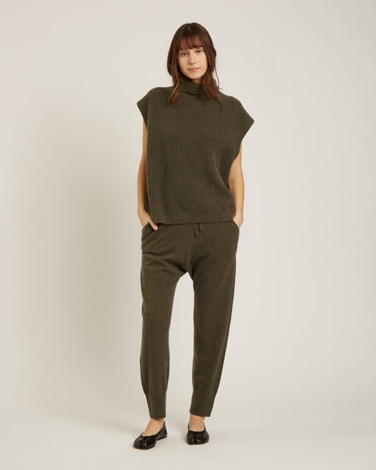 chandail sans manches en laine et cachemire MOSELLE