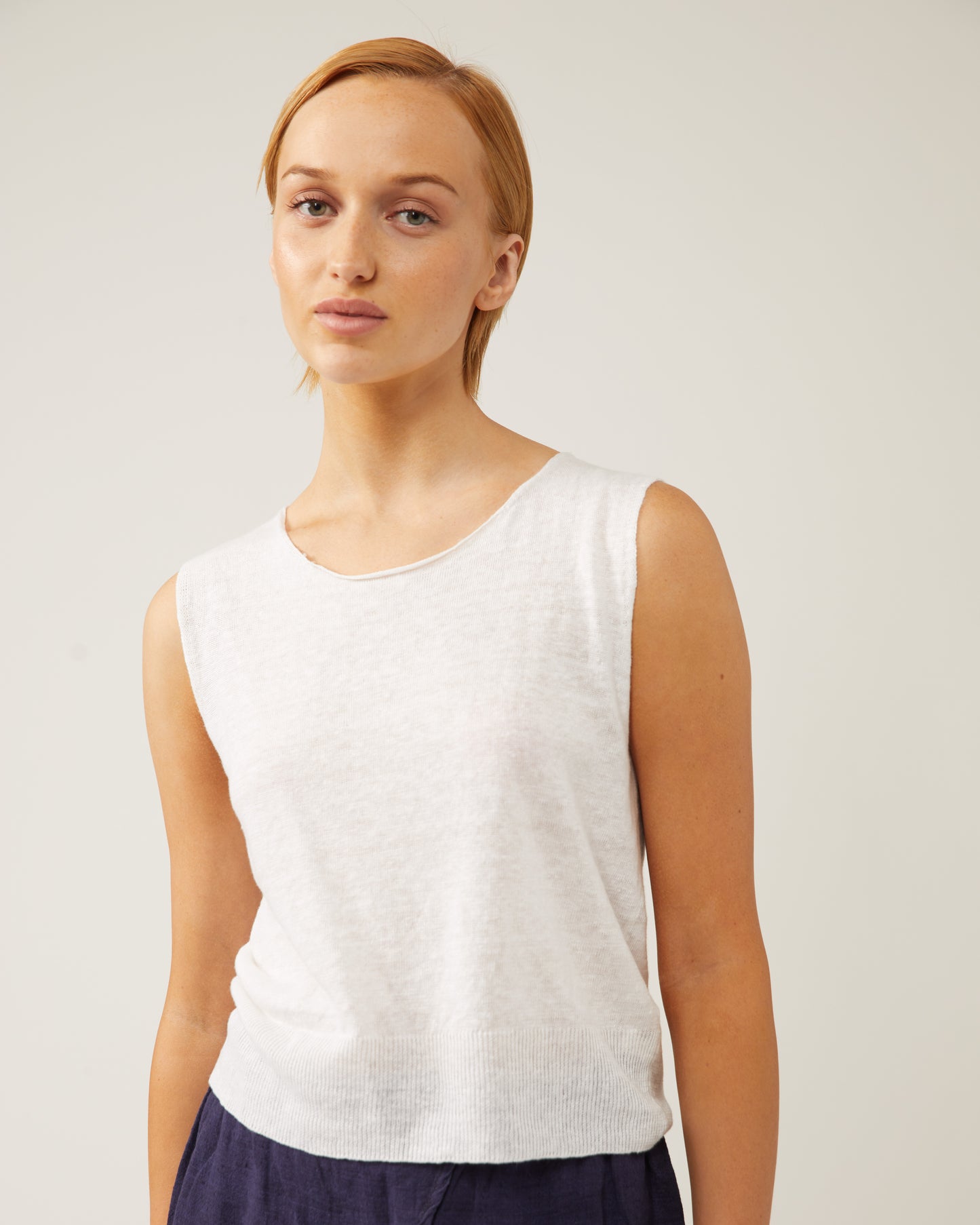chandail sans manches en tricot de lin JENNY