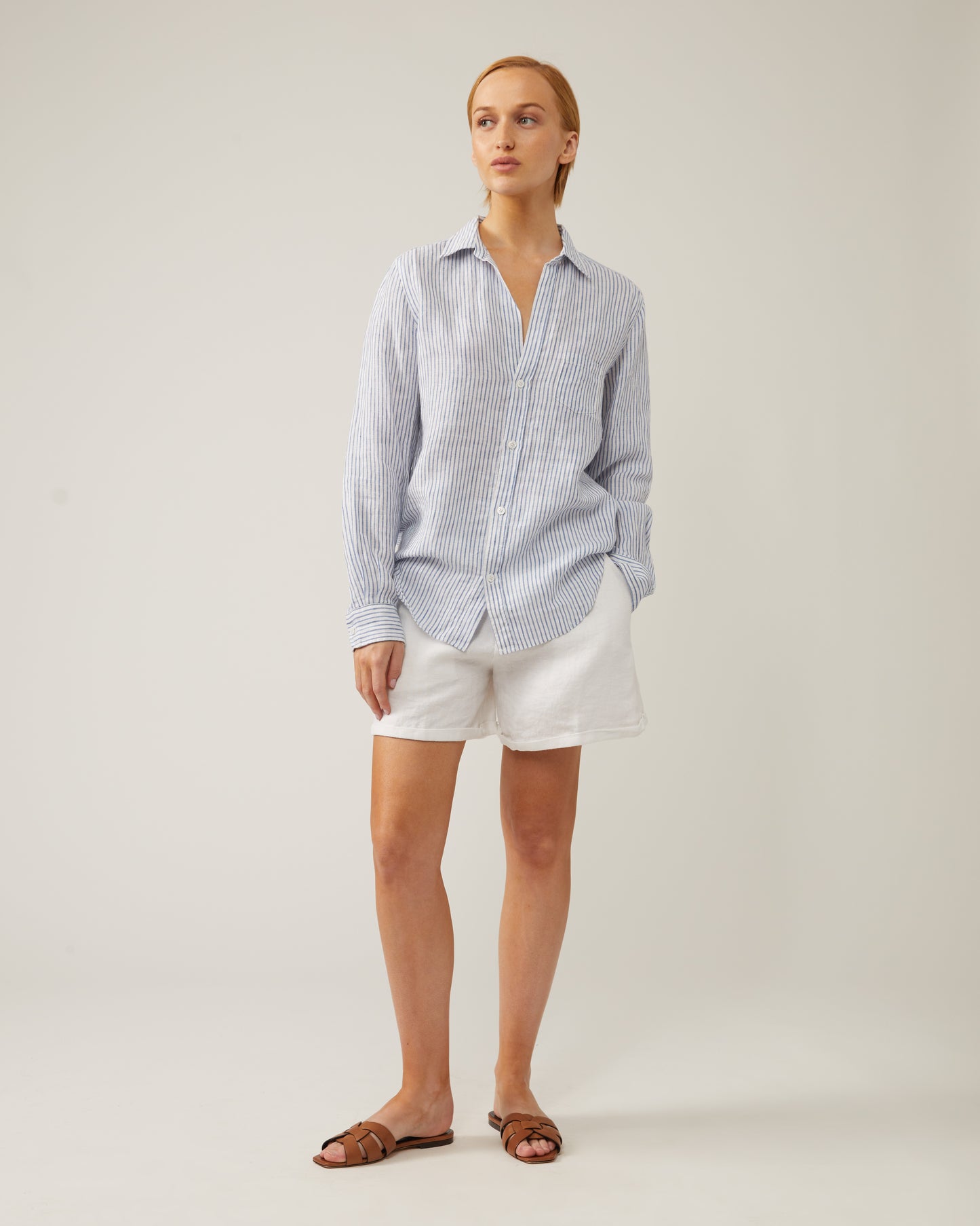 chemise en lin EMMY à rayures