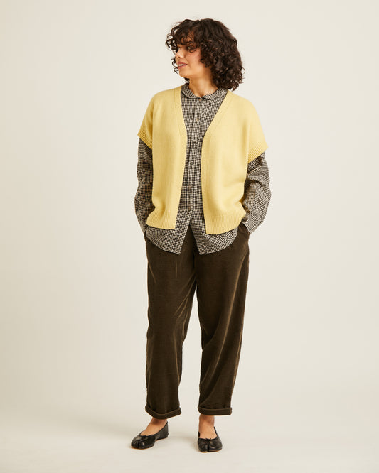 cardigan sans manches en laine YUNA