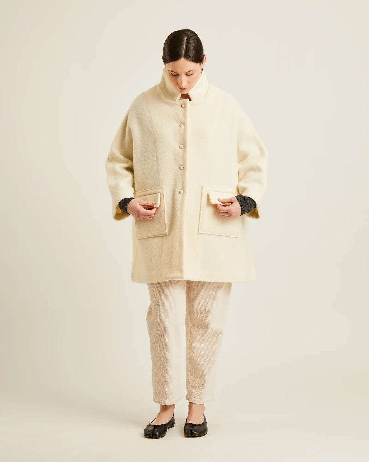Manteau en laine BLANCHE
