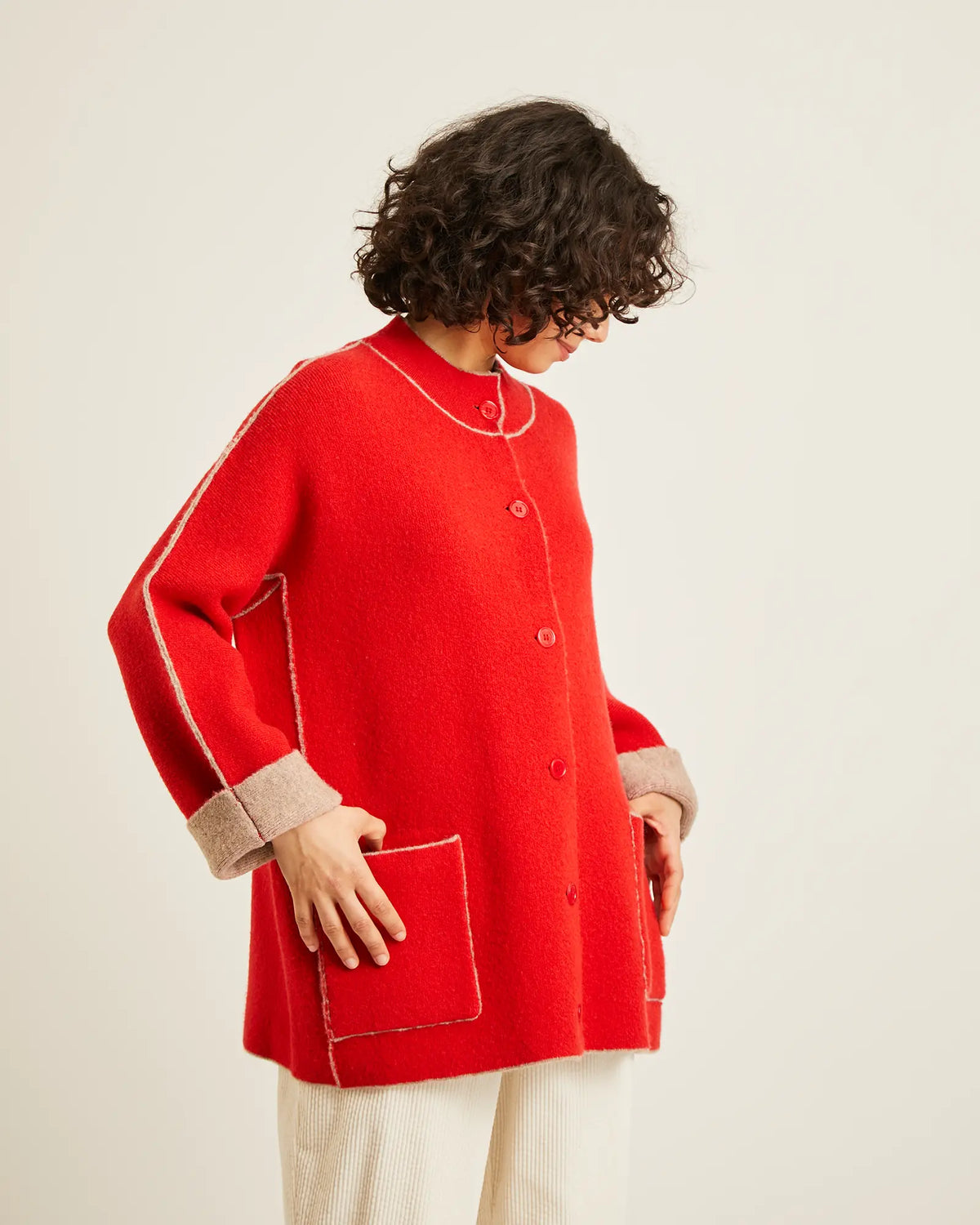 Manteau double face en laine COLE