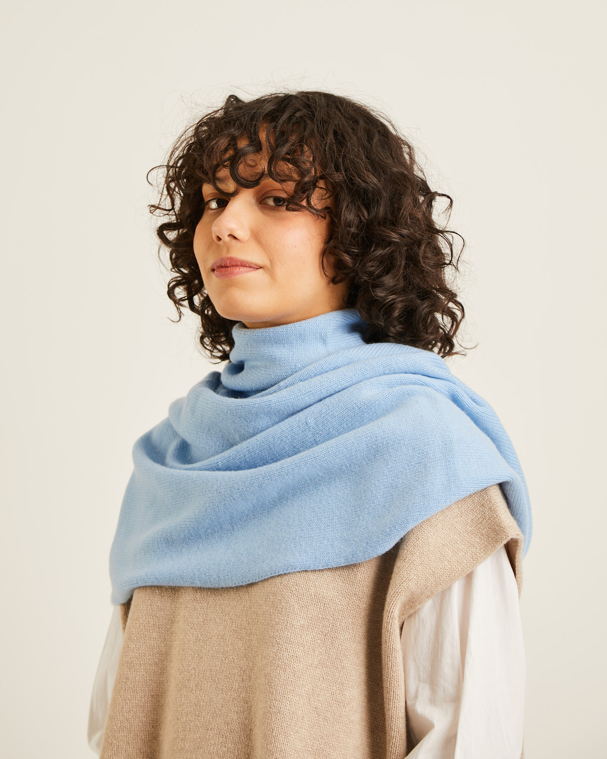 poncho en laine et cachemire CARLA