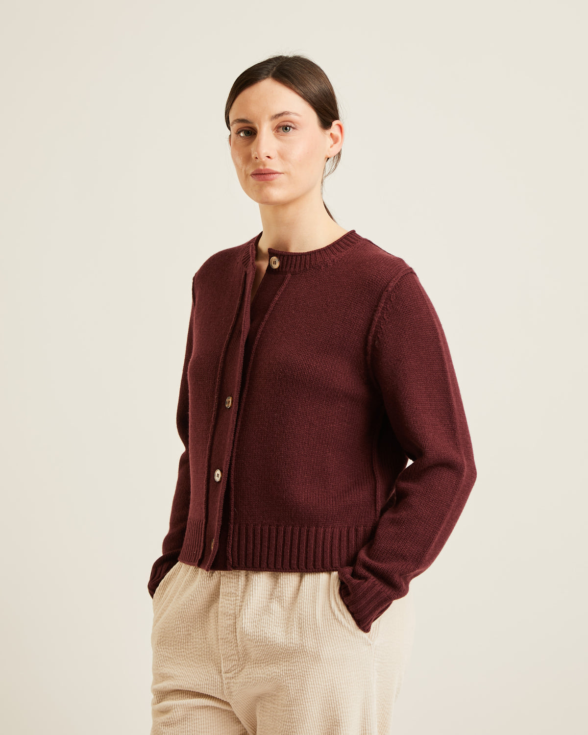 LUNE wool and cashmere cardigan