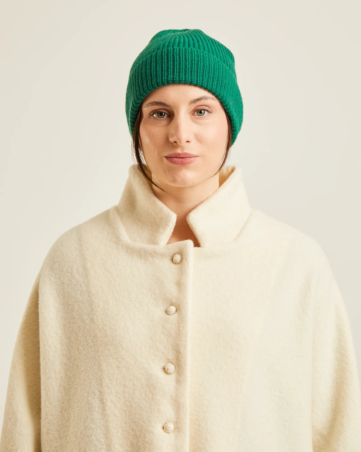 Manteau en laine BLANCHE