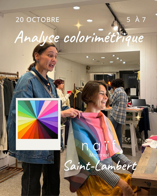 Analyse colorimétrique dans notre boutique de Saint-Lambert