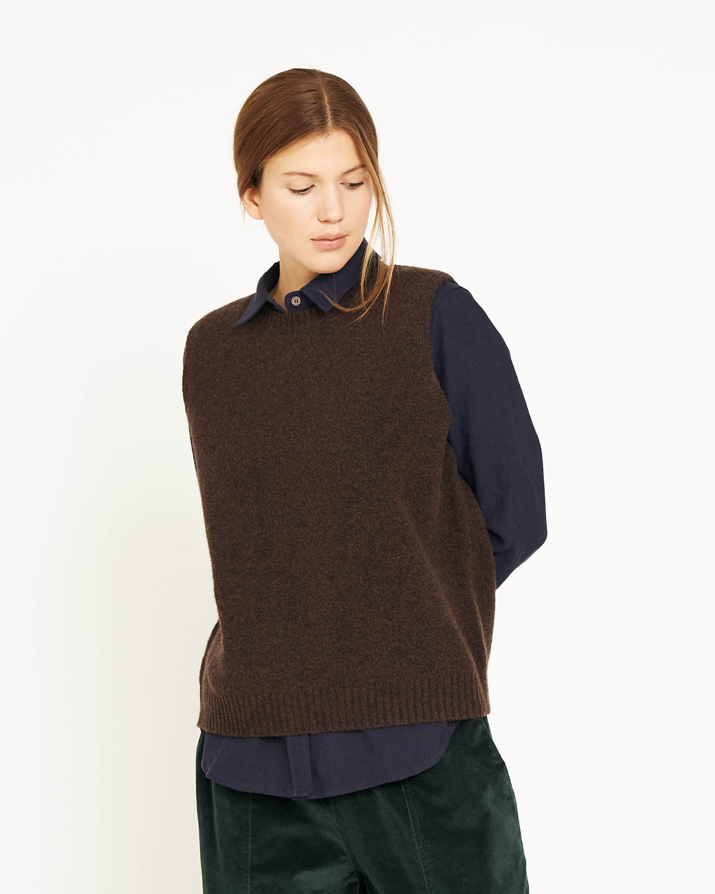 sweater sans manches en laine et yak KENNEDY