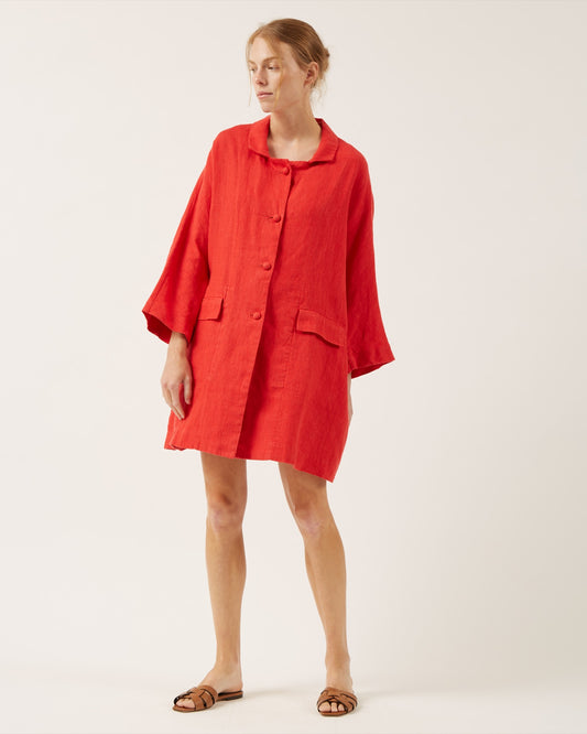 manteau en toile de lin LILIA