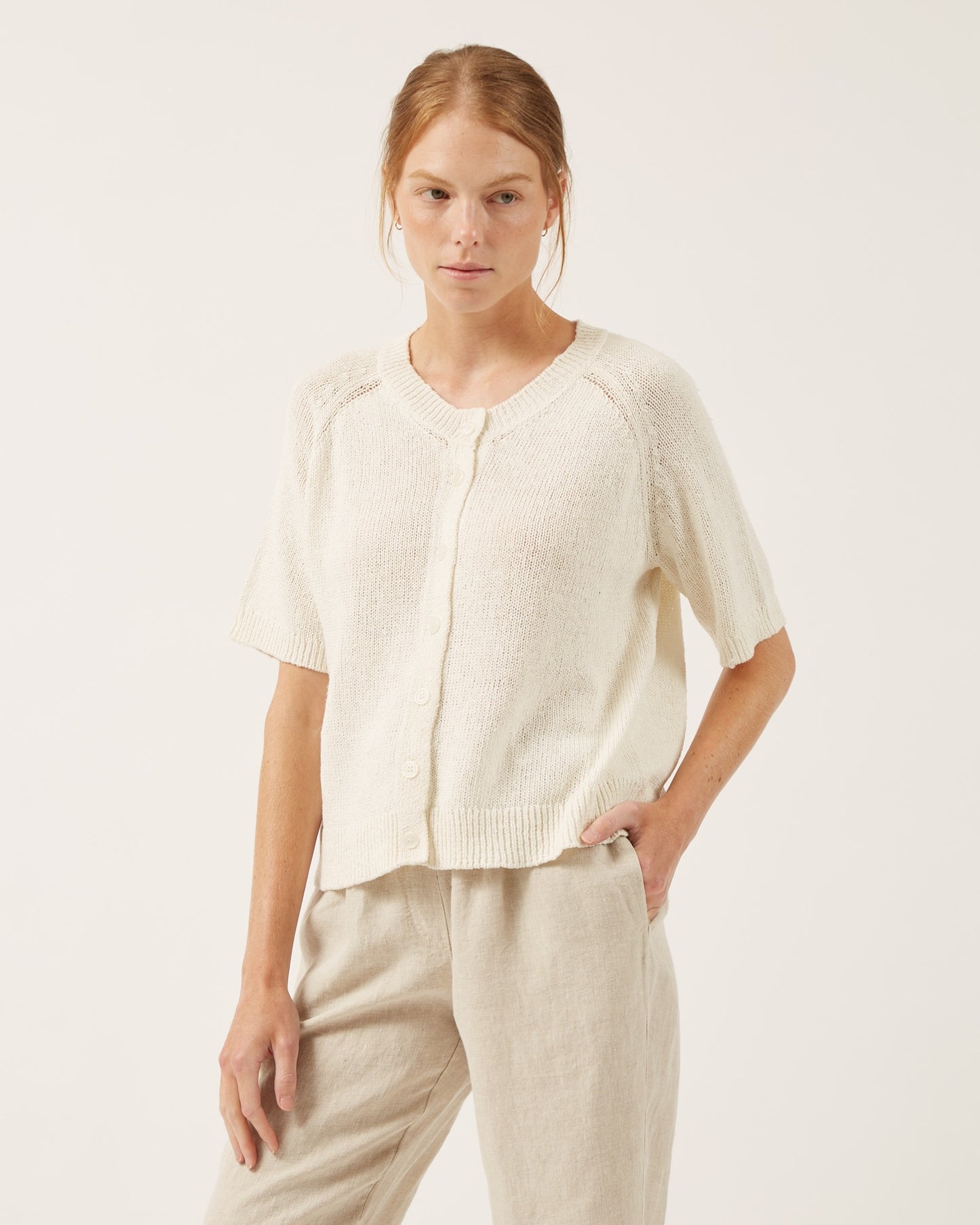 cardigan en soie et coton ANIA
