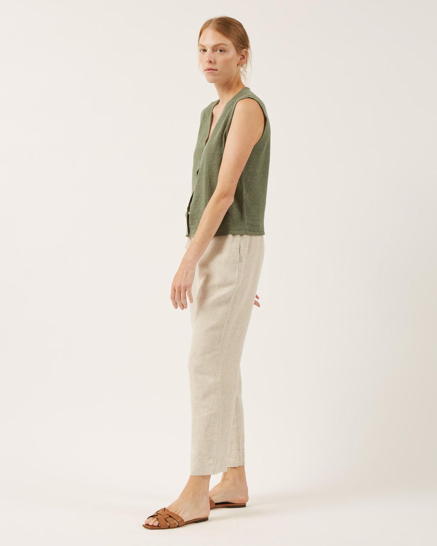 gilet sans manches en lin LAURINE