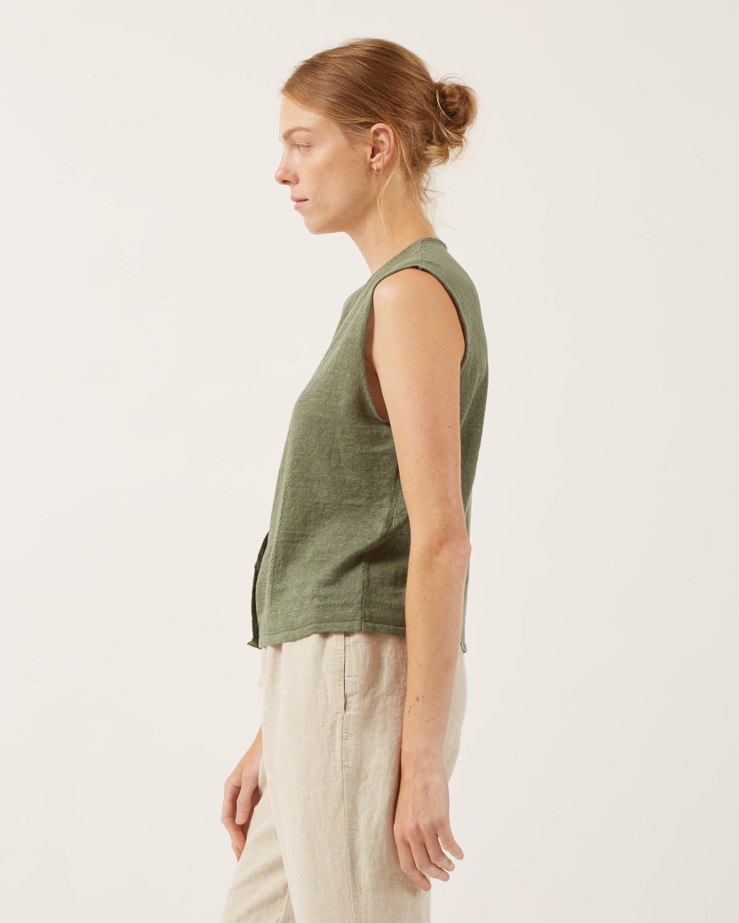 gilet sans manches en lin LAURINE