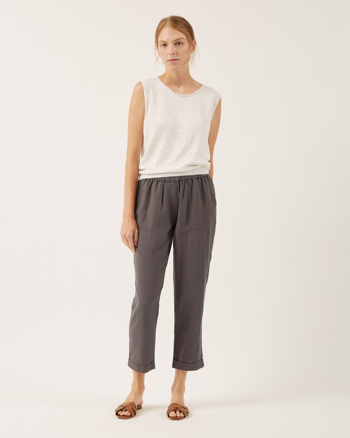 chandail sans manches en tricot de lin JENNY