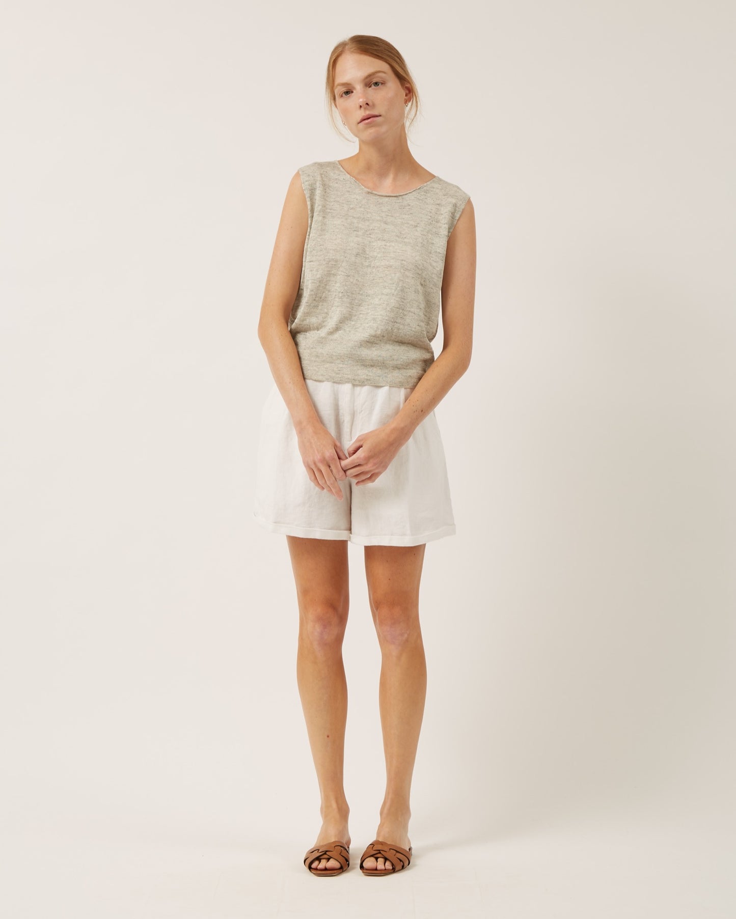 chandail sans manches en tricot de lin JENNY