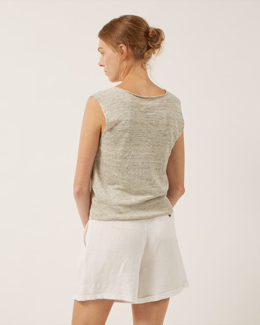 chandail sans manches en tricot de lin JENNY
