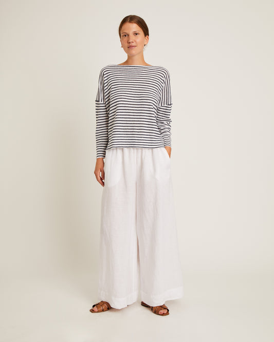 chandail en lin à col bateau ENORA