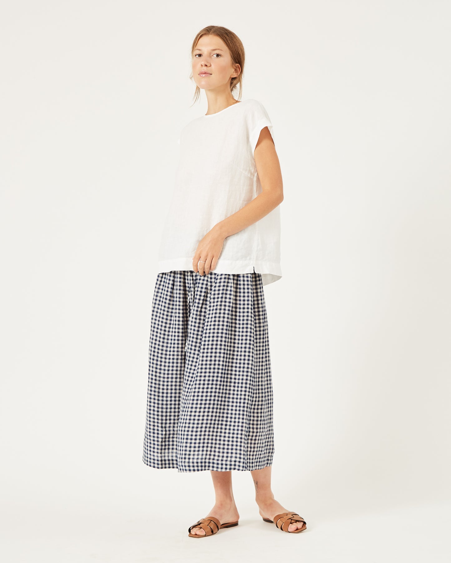 jupe vichy en lin BRIANA
