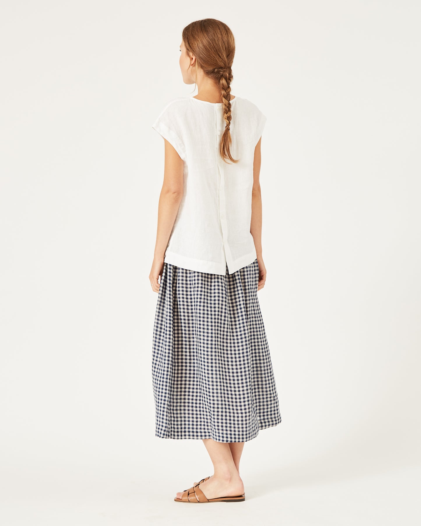 jupe vichy en lin BRIANA