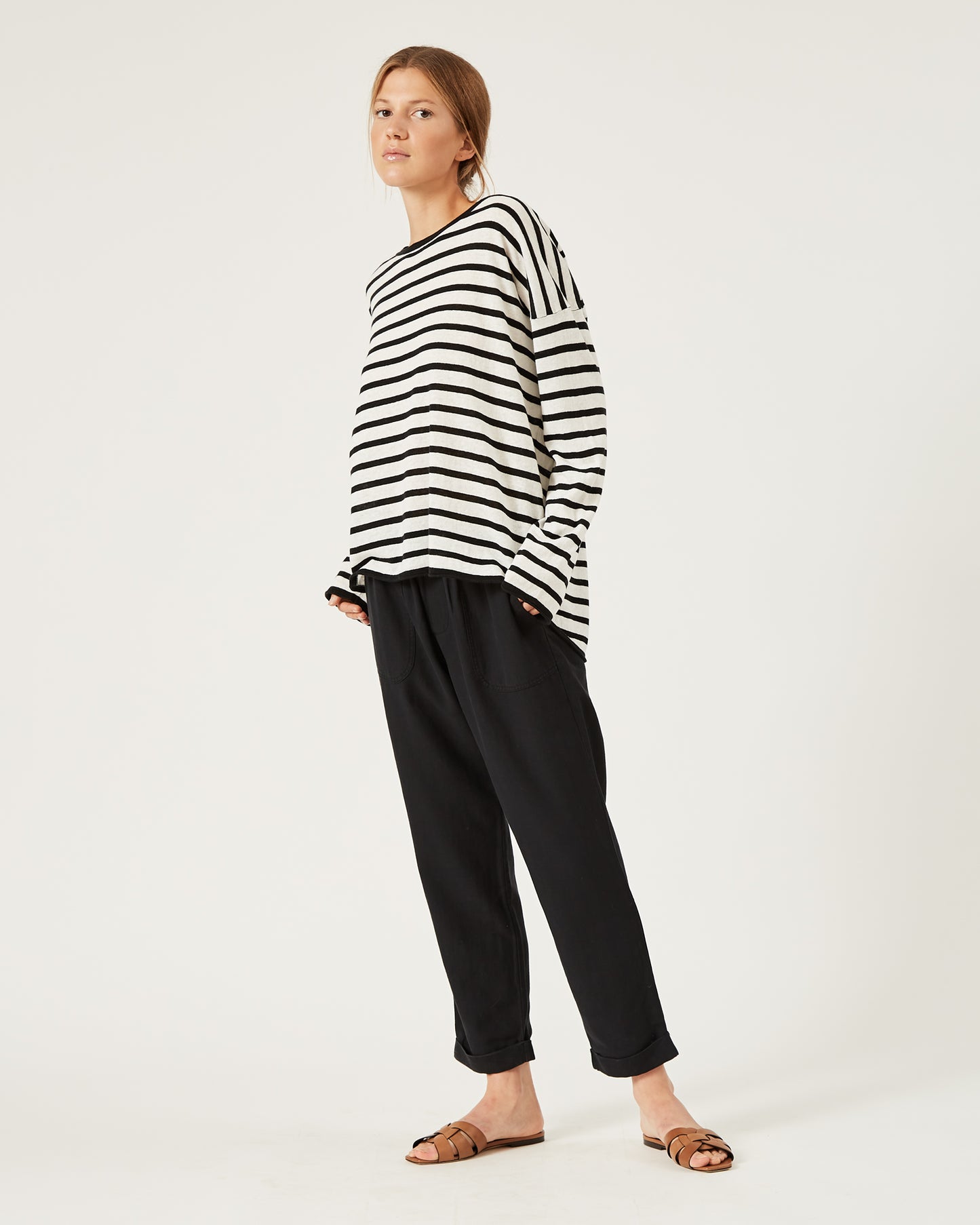 pantalon en coton lin et lyocell HAZEL